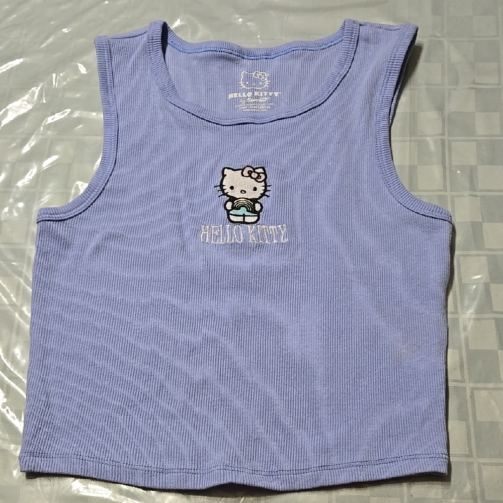 Hello Kitty Blue Graphic Kids Tank Top